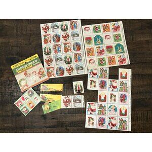 Vintage Christmas Stickers Gift Tags Lot Holiday Decor